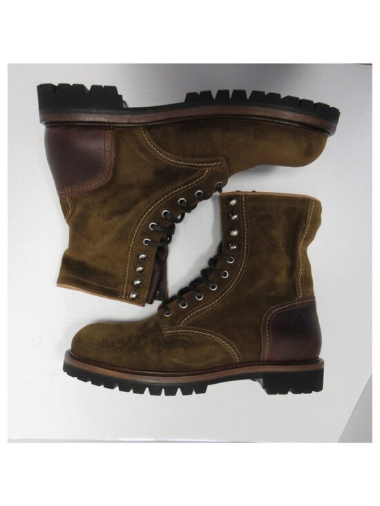 Belstaff Boots 11 Cognac Marshall 220 Suede Leather Vibram Sole NEW